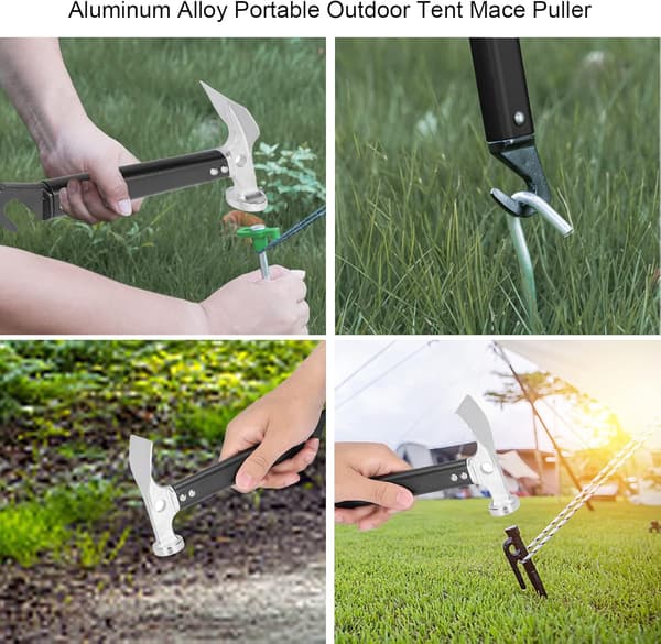 Camping Hammer, Teltspænder Hammer Trækker Aluminium Legering Mini Port