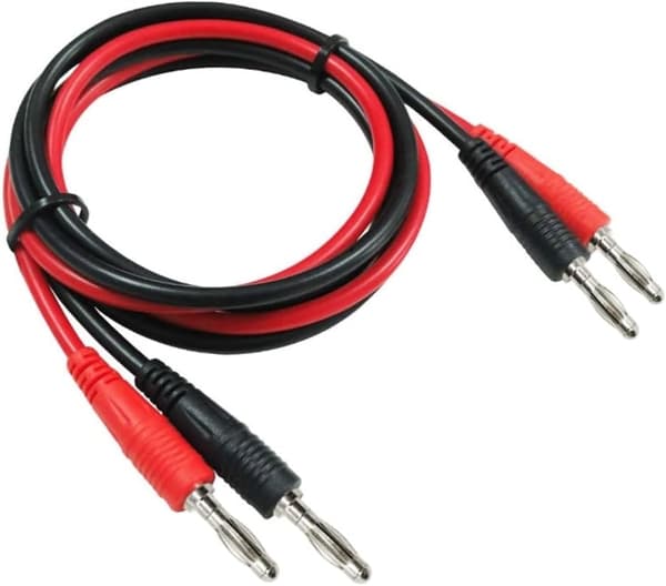 2 stk 4mm Bananeplugg til Bananeplugg Multimeter Elektronisk Test DXGHC