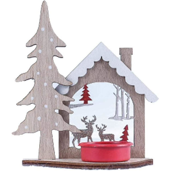 Creative DIY Christmas Träljusstake Julmat DXGHC