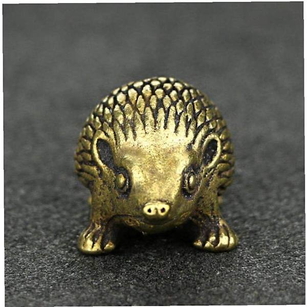 Metall Igel Dekoration Mässing Igel Figur Mini Staty Djur