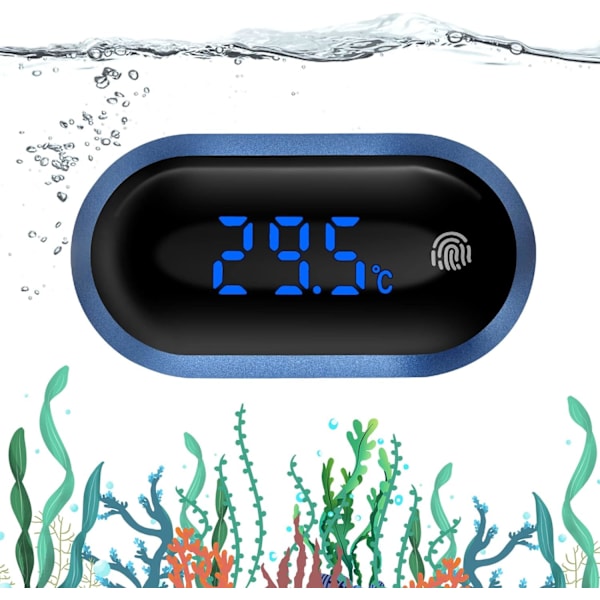 Akvarietermometer, LED-pekskärm Digital Vattentermometer