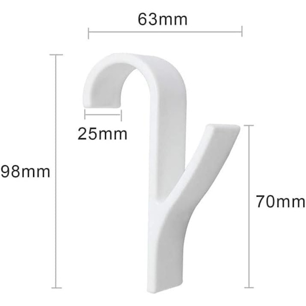 Universal Håndklædeholder Radiator Krog (Hvid) - Plastik