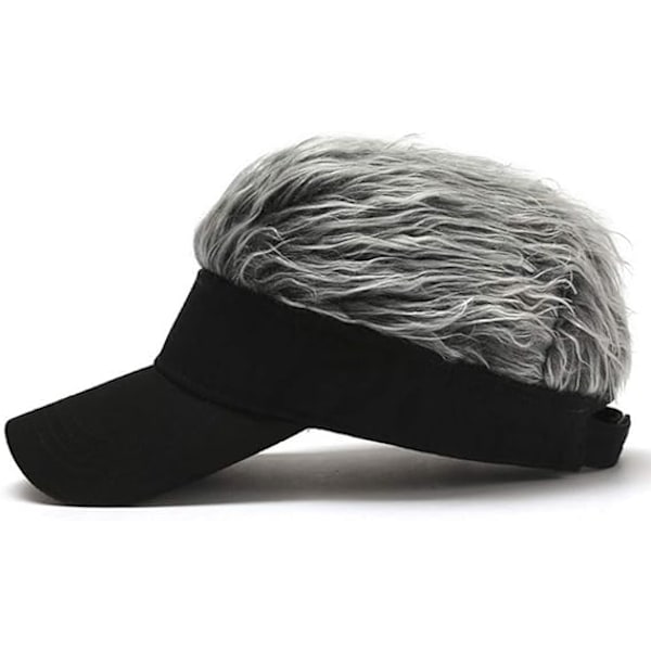 Nyhed Hår Visor Sol Cap Paryk Peaked Baseball Hat med Spiked Hår