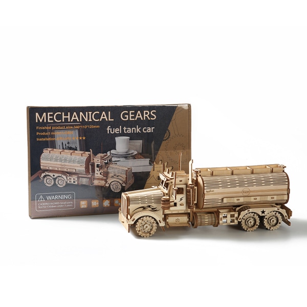 3D Træpuslespil Brændstoftank Bil Model Kits, (Lille) Hjernepuslespil og