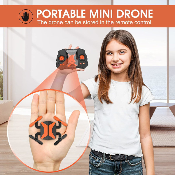 Drone med kamera - FPV Drönare för barn, RC Quadcopter Drone med
