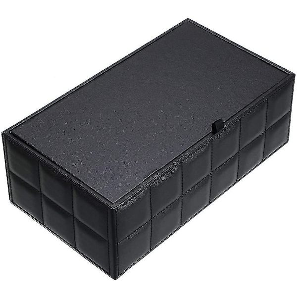 Bote Mouchoir Rectangulaire En Cuir (moyen---noir 1) DXGHC