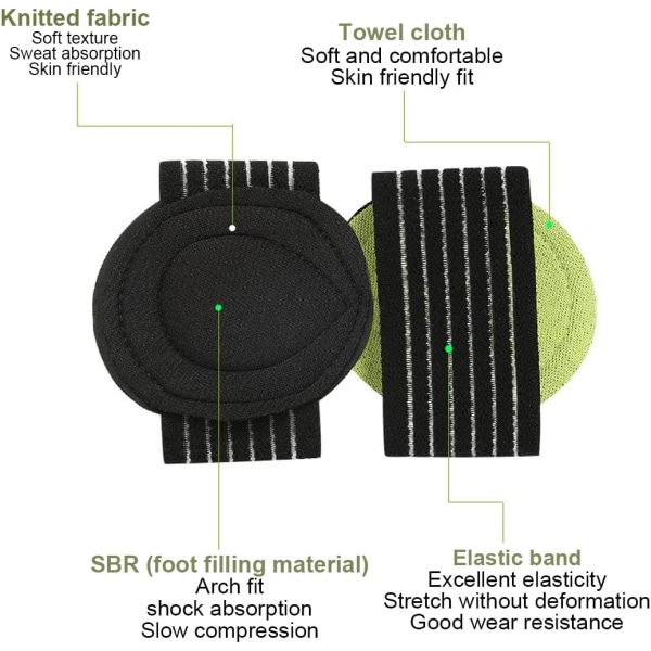 Fotvalvsula för Plattfot, 1 Par Ortopediska Gelsula för Stöd
