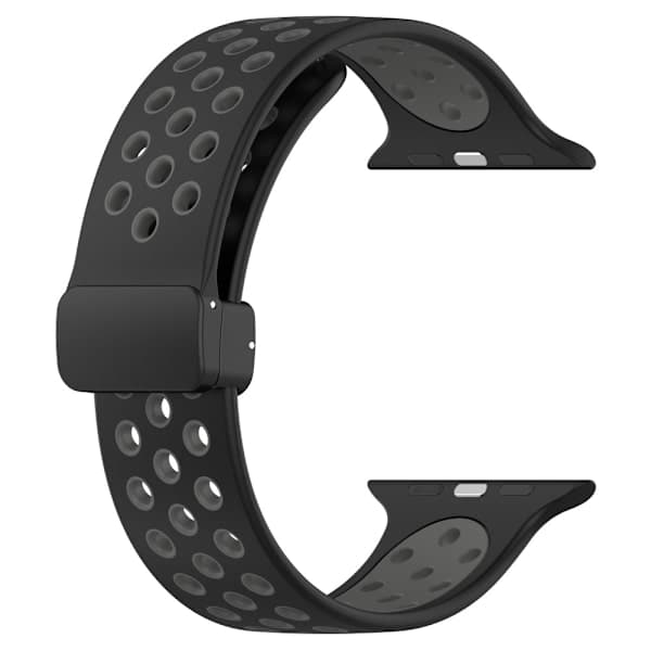 Silikone armbånd Sport Apple Watch Series 11 46mm Sort/Grå