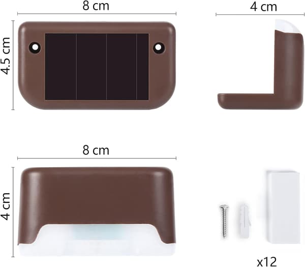 12-pack Vattentäta Solcellslampor för Däck, Trappor, Staket, Gräsmatta, Uteplats