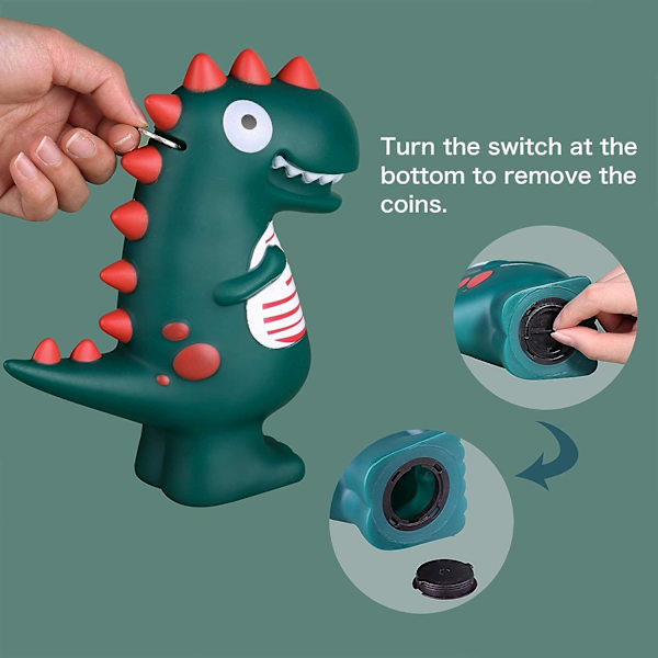 Barnens Spargris Original Dinosaur Spargris för Flickor och