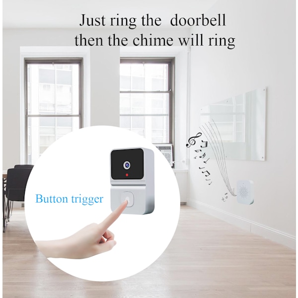 Z30 Smart Trådløs Dørklokke Hjem Smart Katteøje Wifi Dørklokke Hjem