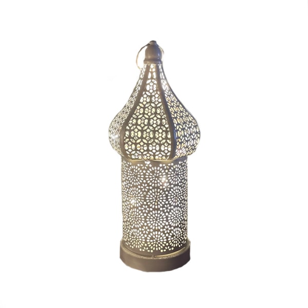 Hollow Retro Lantern Marockansk Boho Atmosphere Light Compatible Wi