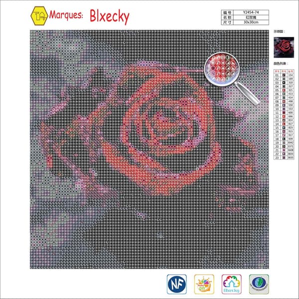 DIY 5D Diamantmålning Korsstygn Broderi Diamantmålning