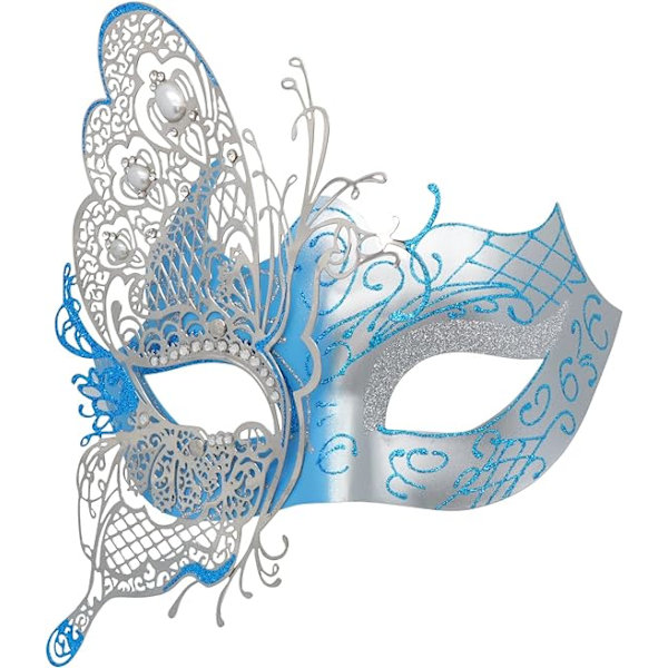 Mystisk Venetiansk Fjärilsdam Maskerad Halloweenfest Mask