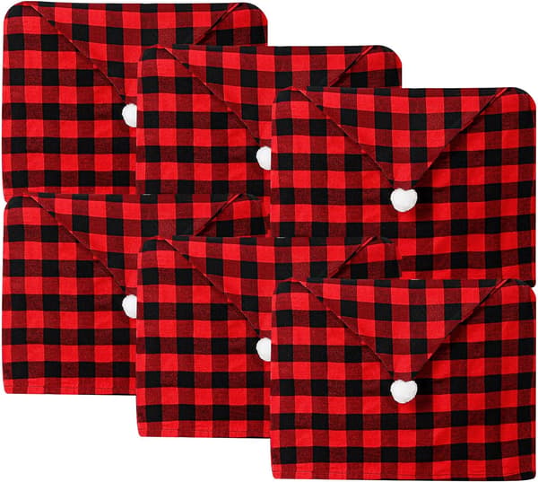 6 st julstolsryggar Julstolsöverdrag Hatt B