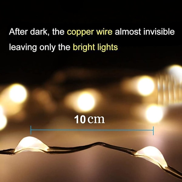 5-pack 2M 20 LED Silvertråd Elfjärilsstränglampor LED Firefly Ligh