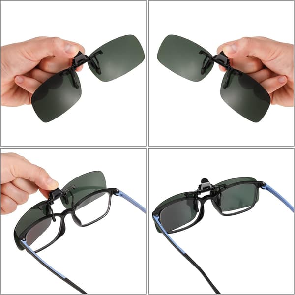 3-pack Clip-on Solglasögon Polariserad Clip-on Flip Up Solglasögon