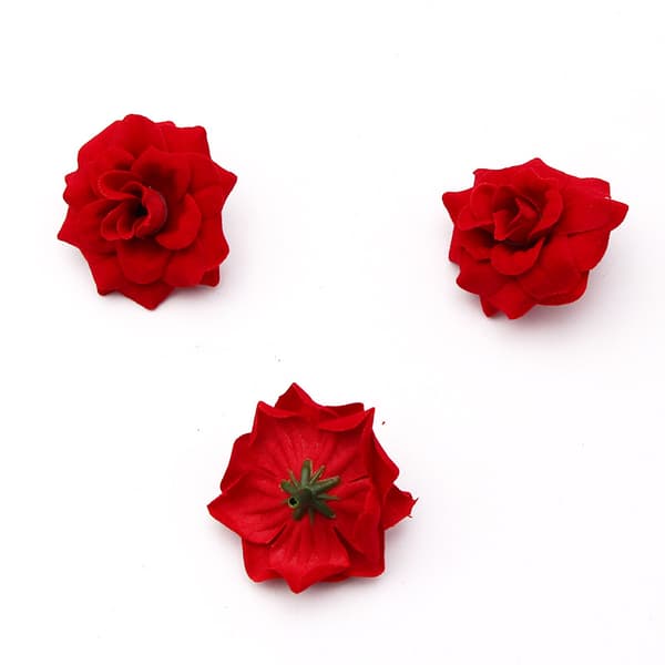4,8 cm Samettikukka Pää Simulaatio Tekokukka DIY Tekemiseen, Loma