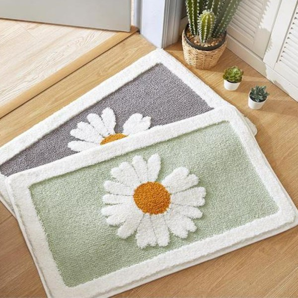 Mikrofiber Badeværelsesmåtter (24x36 Tommer, Grå) Bløde og Absorberende