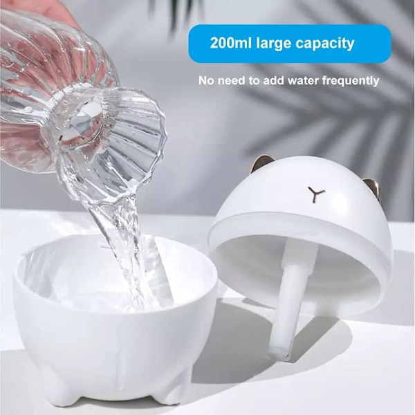 （Grøn）Kattedyr Multi-Mode Farverig LED Natlampe Lille Mini Spr