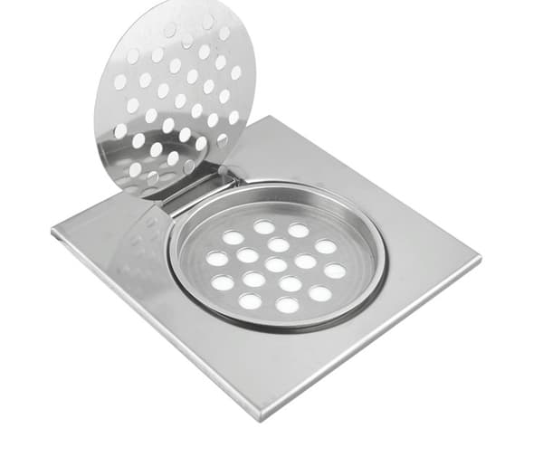 1 stk. 10*10cm badeværelsesbruser klap gulvafløb rør tykt filter an