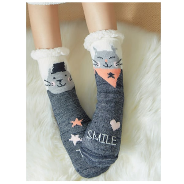 Slippersokker, Vinter Damer Antislip, Vinter Bomulds Sokker Dovendyr