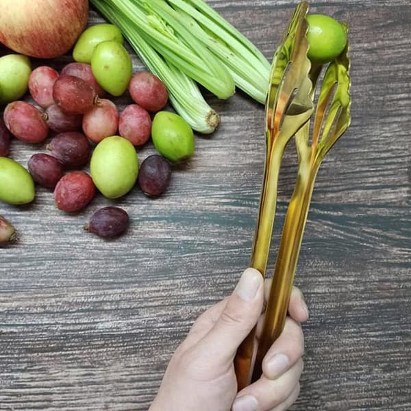 Rostfria Köks Tänger, Kött Tänger, Bröd Tänger, Servering T