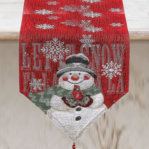 Julbordslöpare Snowflake Snowman Bordslöpare Bomull DXGHC