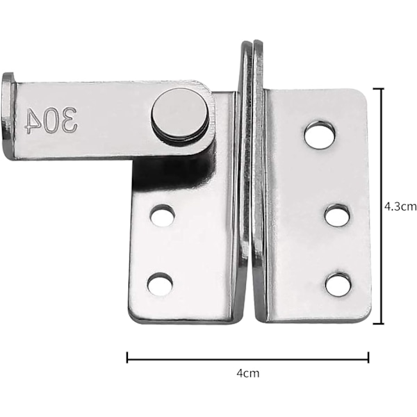 4 stk. Hasp Latch, 304 Rustfrit Stål Dørgreb til Døre Vinduer