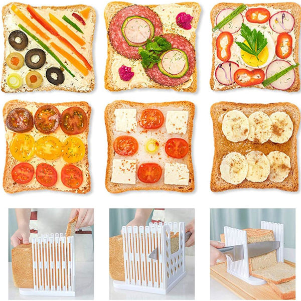 Brød, Toast, Bagel og Sandwich Skærer - Foldbar og Justerbar Tykkelse