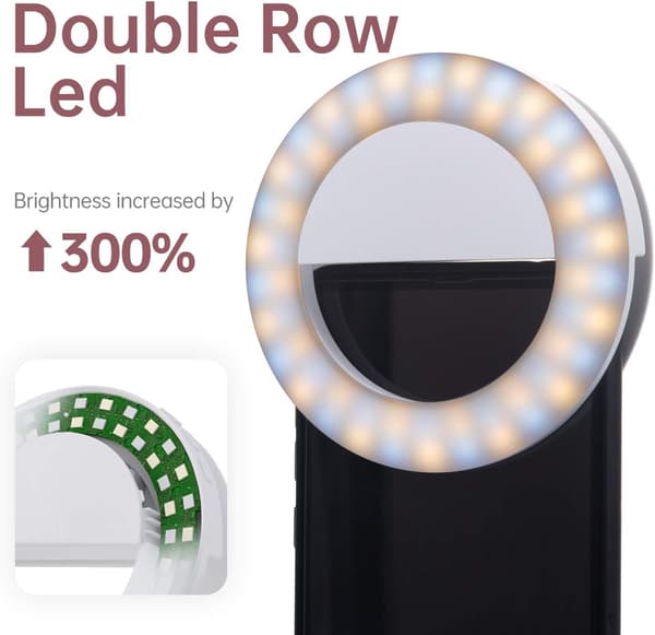 1 Stykke Selfie Ringlys, [3 Lysmoduser] [Lades] Med Stativ