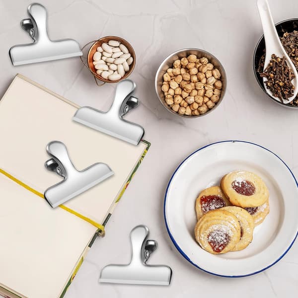 Chipklips, 8-pakks rustfritt stål chipklips, chipklips poseklips