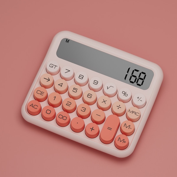 Standard kalkulator 12 siffer, stasjonær stor skjerm og knapper, Pi