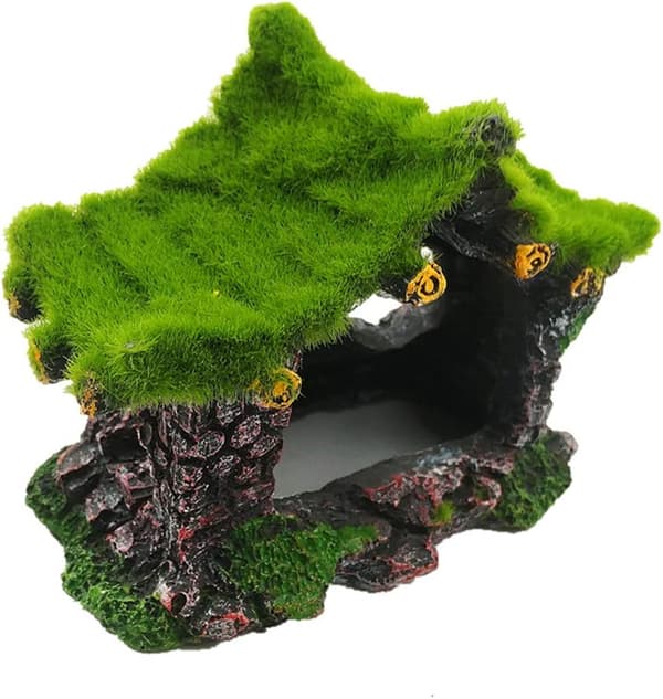 Harpiks Akvarium Hus Fisk Reker Rede Flocking Moss Skjulested Hule