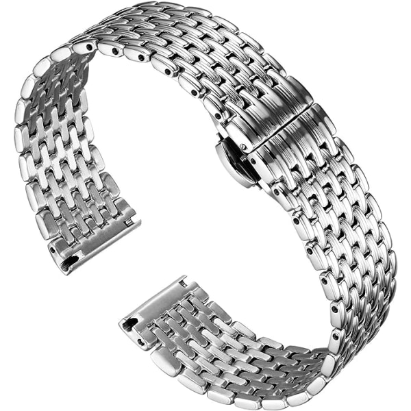 Mesh watch i rostfritt stål polerat klockband (18