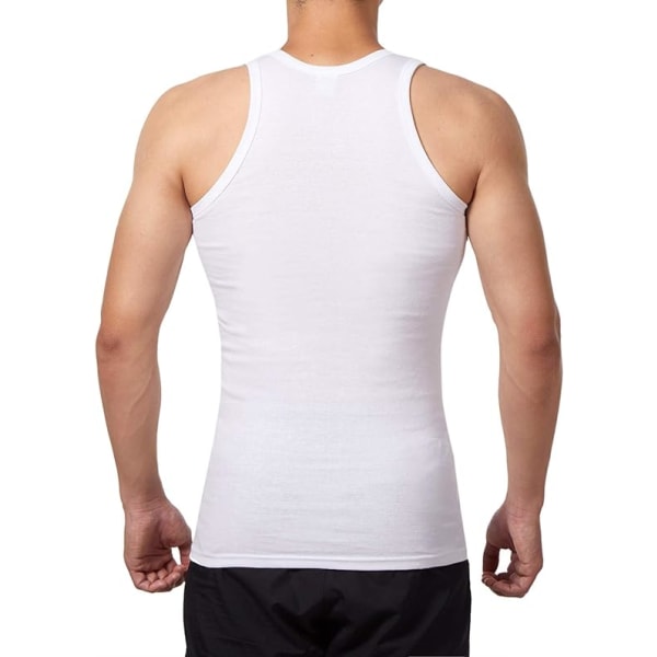 5-pak Herre Tanktoppe 100% Bomuld Tanktop Lingeri (Hvid*5 XXL