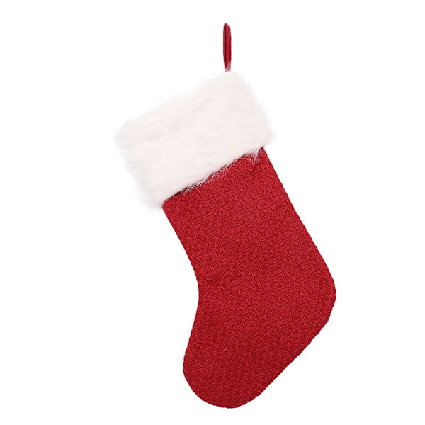 Röda julklappsstrumpor med boll, julklappsstrumpor, julklappar