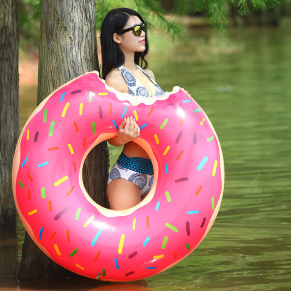 Svømme Ring Tykkere Oppblåsbar Redningsring Donut (80cm)