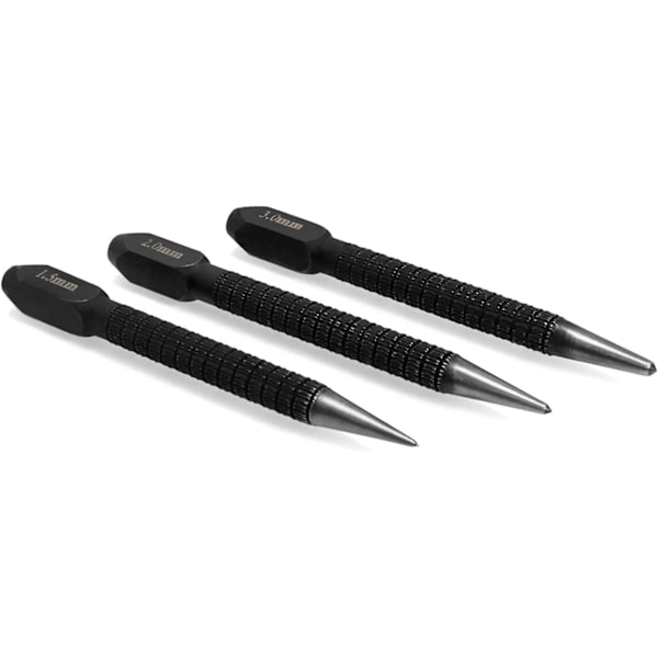 Nælslagere, 1,5, 2, 3 mm, Sæt af 3