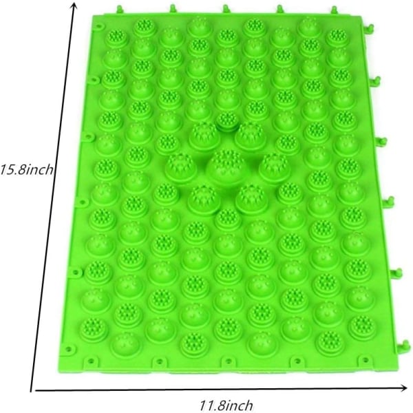 2 stycken gröna fotmassagemattor Shiatsu-matta Walking Toe Board Bat