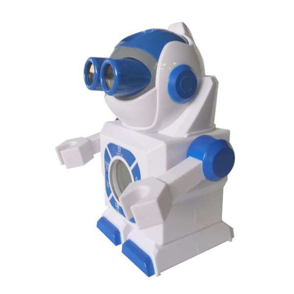 Rymdrobot projektionsväckarklocka rolig tecknad klocka Robot väckarklocka