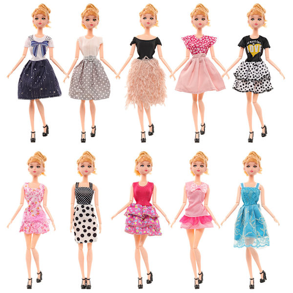 12-pack 30 cm dockkläder Barbie dockkläder Flickor c DXGHC