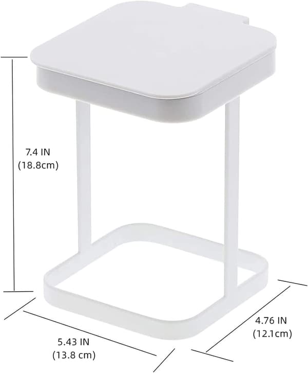 1 Styck Mini Soptunna för Bänkskivan med Lock, Liten Sopsäckshållare