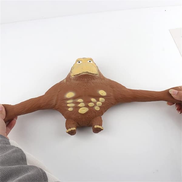 Gorilla Legetøjsfigur, Blød Squishy Elastisk Abe, Latex Fidget Ani