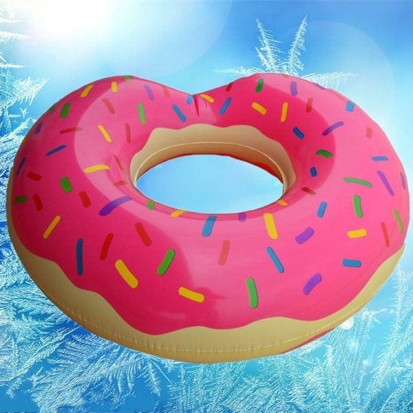 Svømme Ring Tykkere Oppblåsbar Redningsring Donut (90cm)