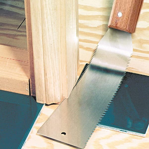 Liten håndsag for trebearbeiding, fleksibelt blad 15 cm dobbeltkant m