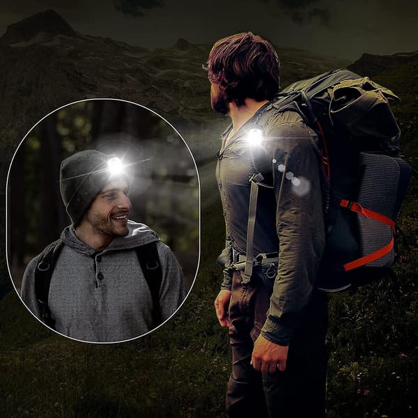 2 stk LED-klips for utendørs nattløping med refleks