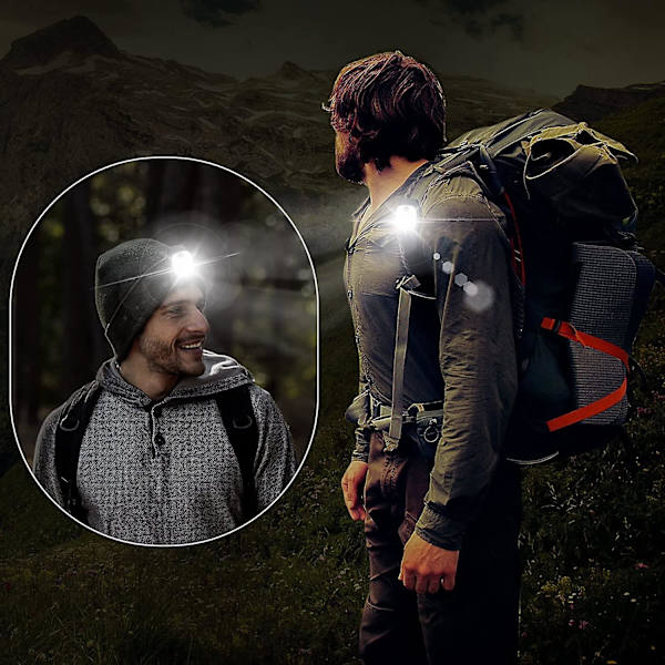 2 stycken LED-klämmor för utomhusbruk, nattliga klämmor för löpning, reflekterande