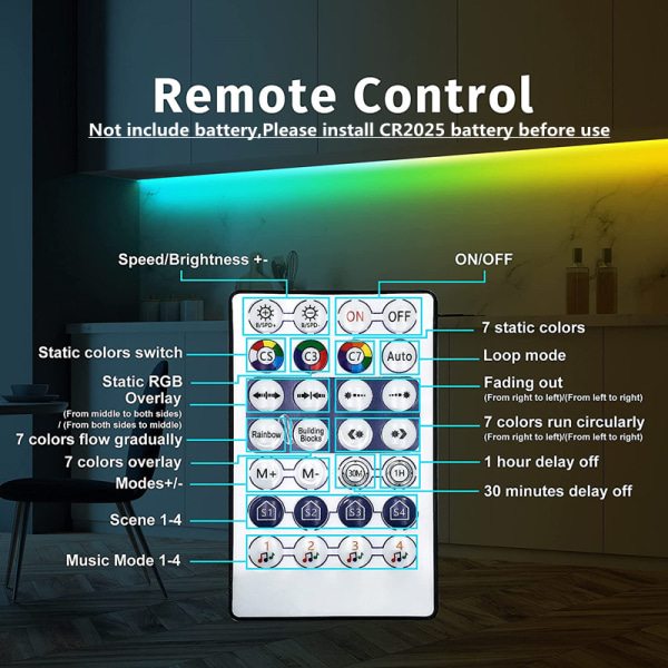 5V magisk färgad USB-ljuslist RGB-blixt färgväxlande ws2812b ho