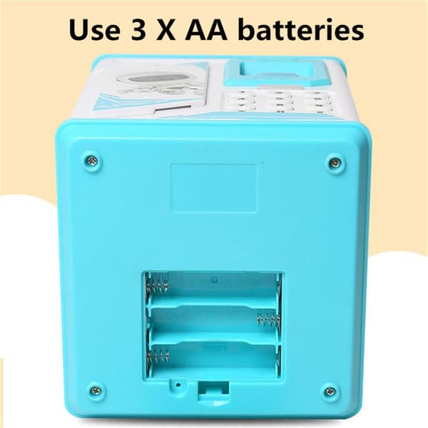 Mini ATM Opsparingsboks Mynt Sedler Smart Elektronisk Pengegris